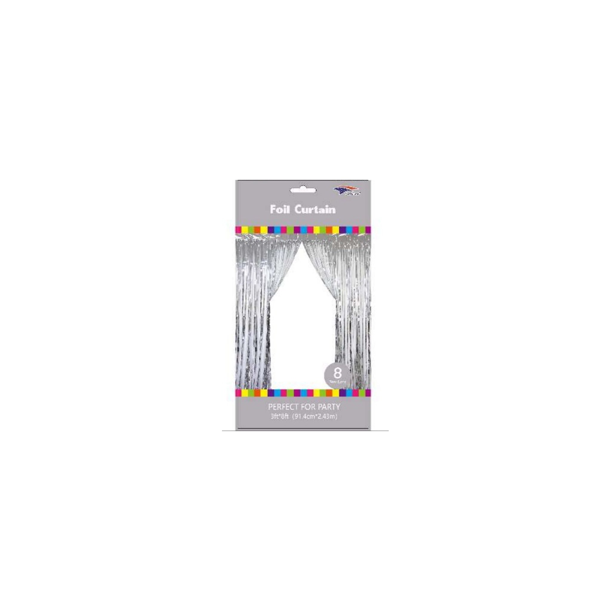 3" x 8" Metallic Curtain Silver